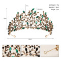 Vintage Alloy Rhinestone Half Round Tiara Crown Baroque Hairband Wedding Bride Luxury Hair Accessories Headband for Women Girl